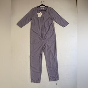 Mara Hoffman Lavender Utility Jumpsuit Womens Size S Button Front